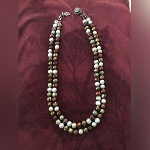 Double strand Pearl necklace